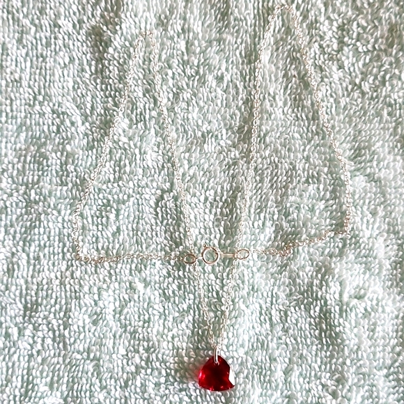 Sterling Silver Red Pendent! - Picture 2 of 3